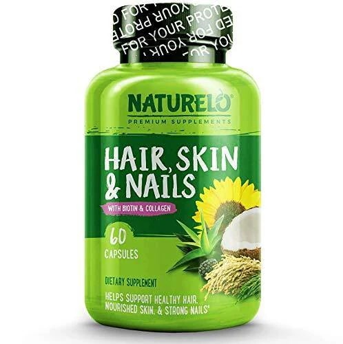 NATURELO Hair, Skin and Nails Vitamins - 5000 mcg