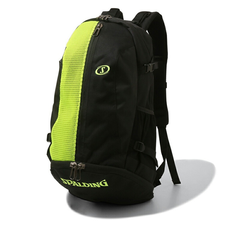 ケイジャー ブリーズ バックパック(ボール用ボトムポケット付) ブラック×ライムグリーン W35×H57×D32cm(32L) #40-017LG
