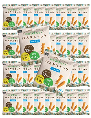低糖質 糖質オフ パスタスナック 食物繊維 低カロリー お菓子 おやつ 三州総本舗 三州製菓 (ソルト味 30袋セット)