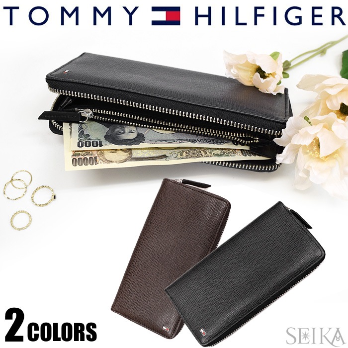 トミーヒルフィガー TOMMY HILFIGER 長財布 小銭入れ付 (31TL190011) (53)BLACK (54)BROWN サイフ ギフト (CPT)