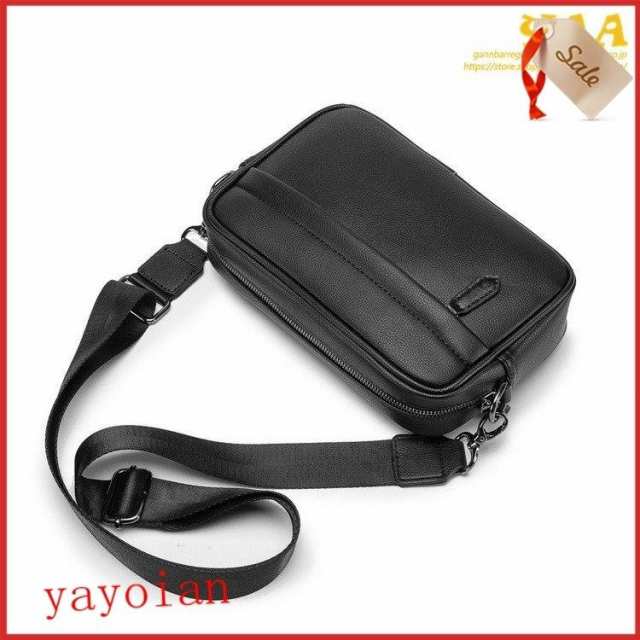 ショルダーバッグ メンズ ブラック オシャレ シンプル ミニバッグ ショルダー カバン 鞄 斜めがけ PUレザー 小さい 通勤 通学