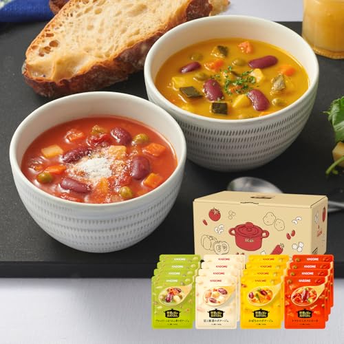 カゴメ 野菜と豆の具だくさんポタージュ スープ 16袋