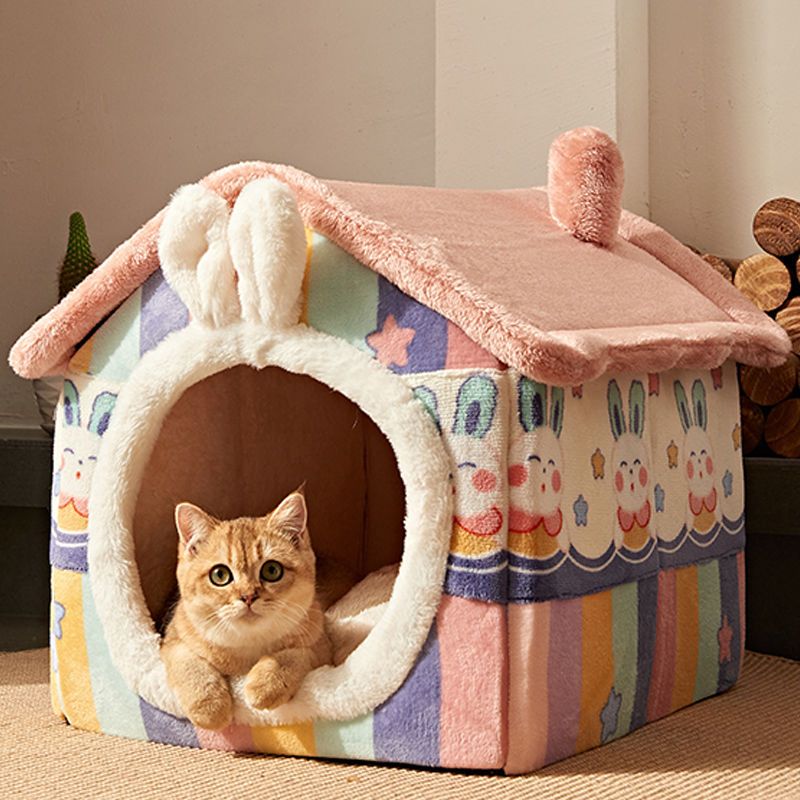 猫小屋 四 一般住宅 別荘タイプ 閉鎖 涼しい デン 脱着洗える 犬小屋 ペット 猫用品