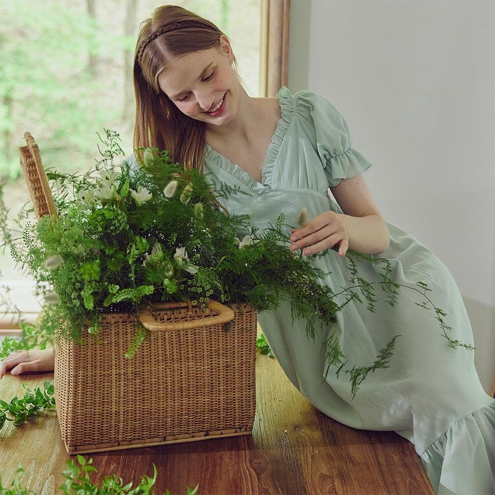 BALCONY [4542-BCUHO] マリエルワンピース Mint