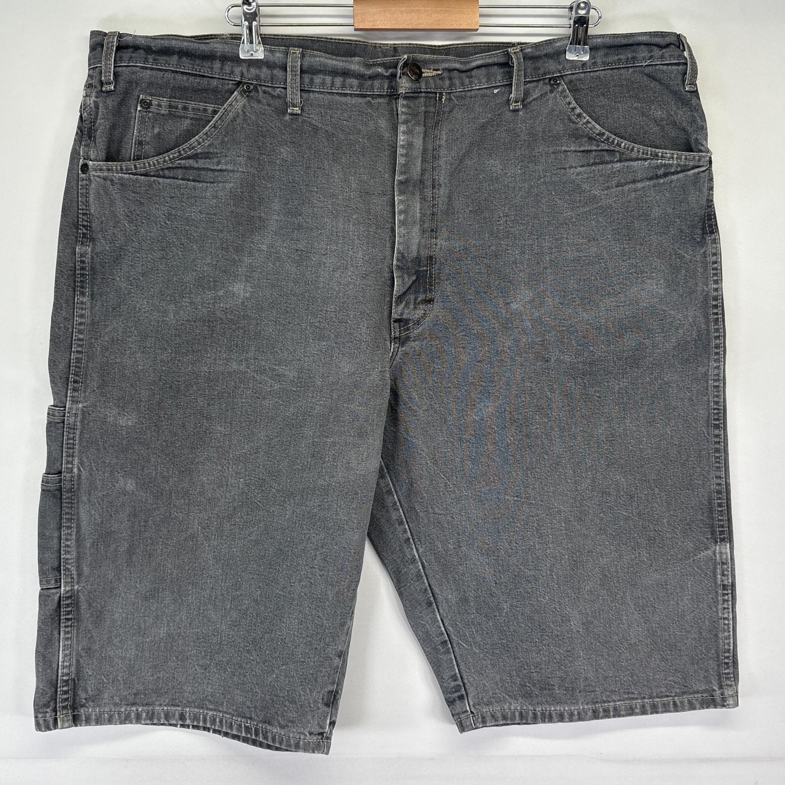 古着 ショートパンツ ワーク ペインター 大きいサイズ デニム ハーフ 半ズボン 短パン w44 グレー系 メンズ