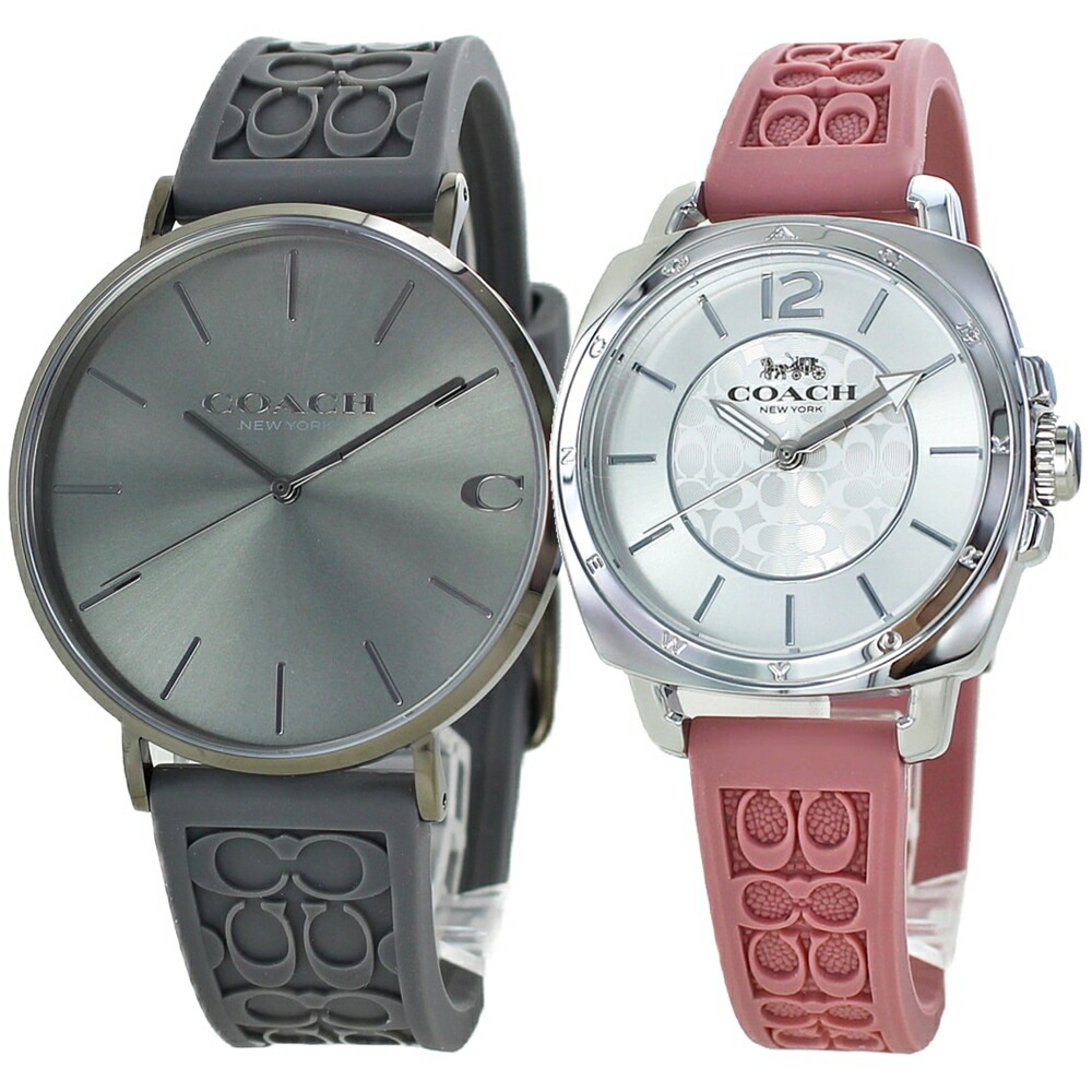 コーチ ペアウォッチ 腕時計 手表 メンズ レディース 柔らかい シリコンベルト ペアギフト おすすめ 夫婦 両親結婚祝い ブランド 時計 シンプル 誕生日 結婚記念日 クリスマス プレゼント