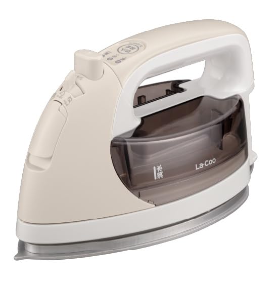 【セット品】La・Coo アイロン TA-FDX670(N) ベージュ 1台・ボタン電池 LR41H 1個（ジェネリック）