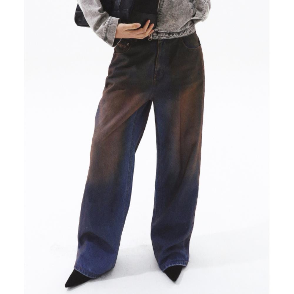 PRENDA OIL WASHING WIDE DENIM PANTS LIGHT BLUE PRTFSSDP 4,802円