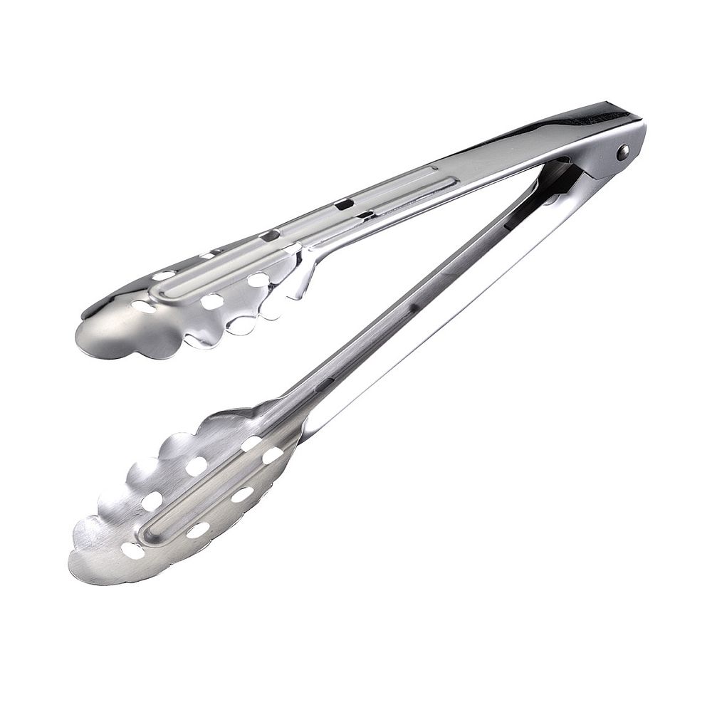 （まとめ買い）カンダ 穴明 セーフティ万能トング 中 [x10]