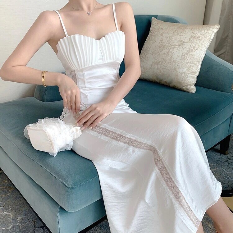 ワンピース レディース マキシ丈 ミモレ丈ワンピース ノースリーブ サマードレス キレイめ 大人女子