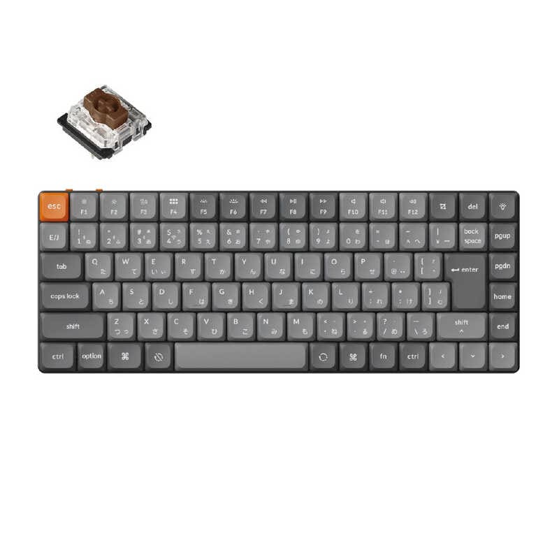 キークロン　キーボード K3 Max White LED(茶軸) ［有線・ワイヤレス / Bluetooth・USB-A＋USB-C］　K3M-A3Z-JIS