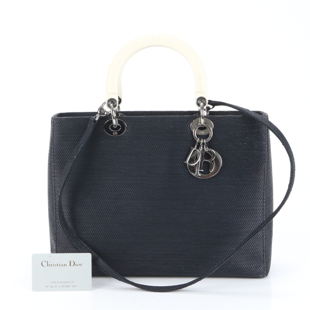 美品 ギャランティカード付 レディディオール 2WAY トート バッグ 斜め掛け ハンド トート レディース ERE CP27-10 中古