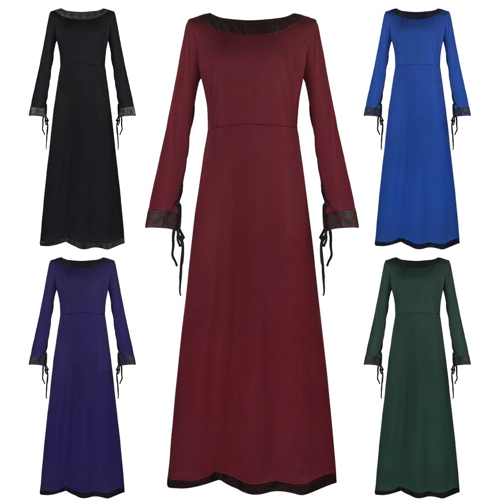 ハロウィンロングドレスcos服今週の割引は 25% オフです欧米クラシックc服パーティー長袖丸首ワンピースコスプレショー 5,077円