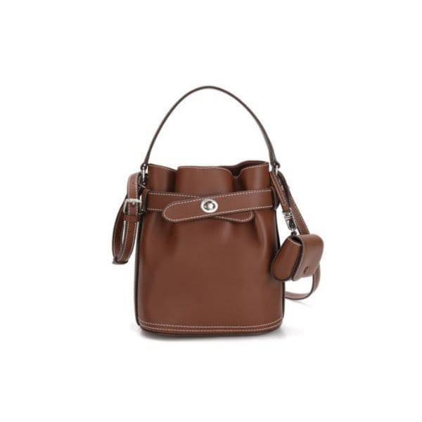 トートバッグ CQK KRFB-TB39900BR ルナ レザー バケットバッグ 3990 ブラウン