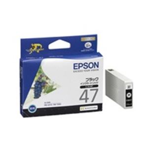 (業務用4セット) EPSON エプソン インクカートリッジ 純正 (ICBK47) ブラック(黒)