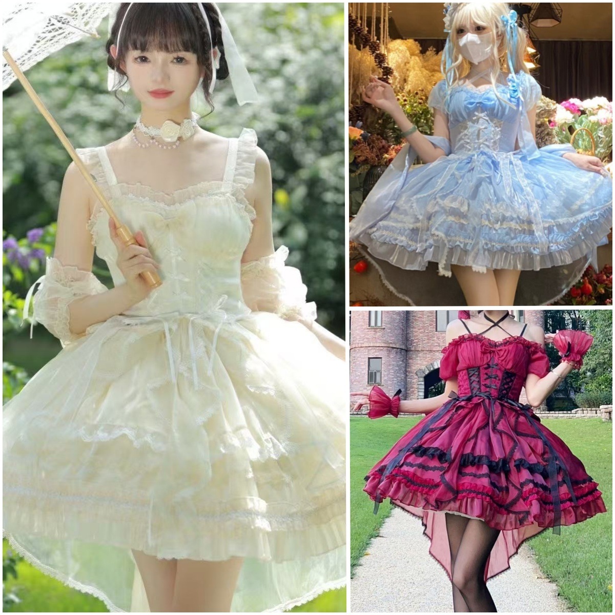 ハロウィン ハロウィン コスプレ クリスマスコフレ サンタコスプレ ロリータドレスクリスマスコフレ サンタコスプレ中華ロリータ レースロリータドレス カップ付きワンピース チャ