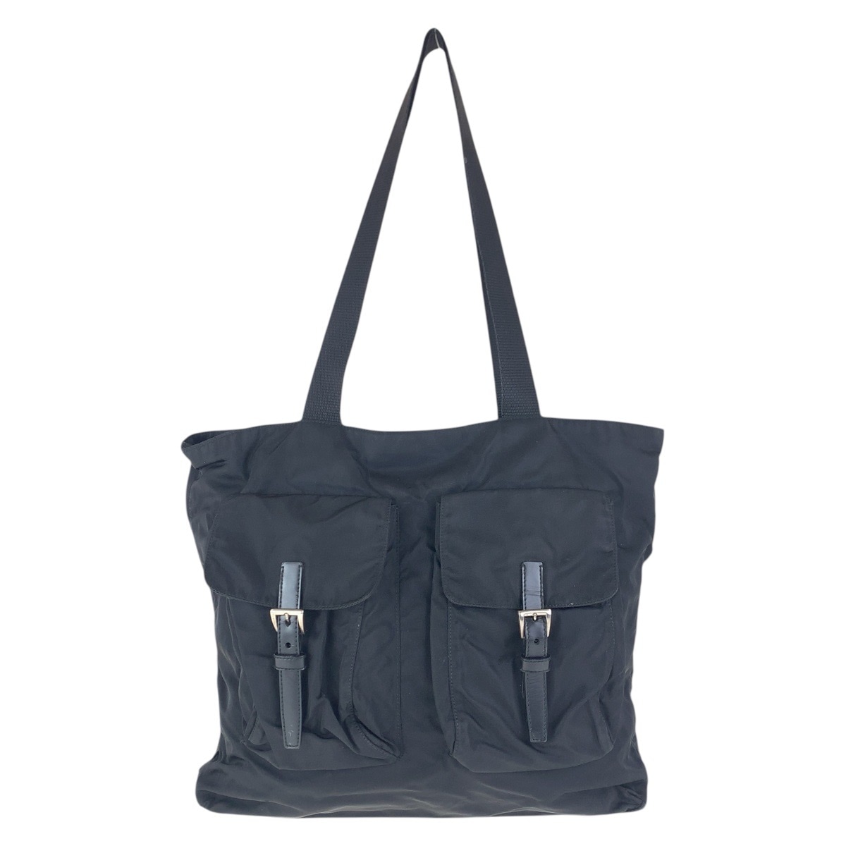 テスート 三角ロゴプレート ブラック 黒 シルバー金具 ナイロン トートバッグ ショルダーバッグ レディース 501162