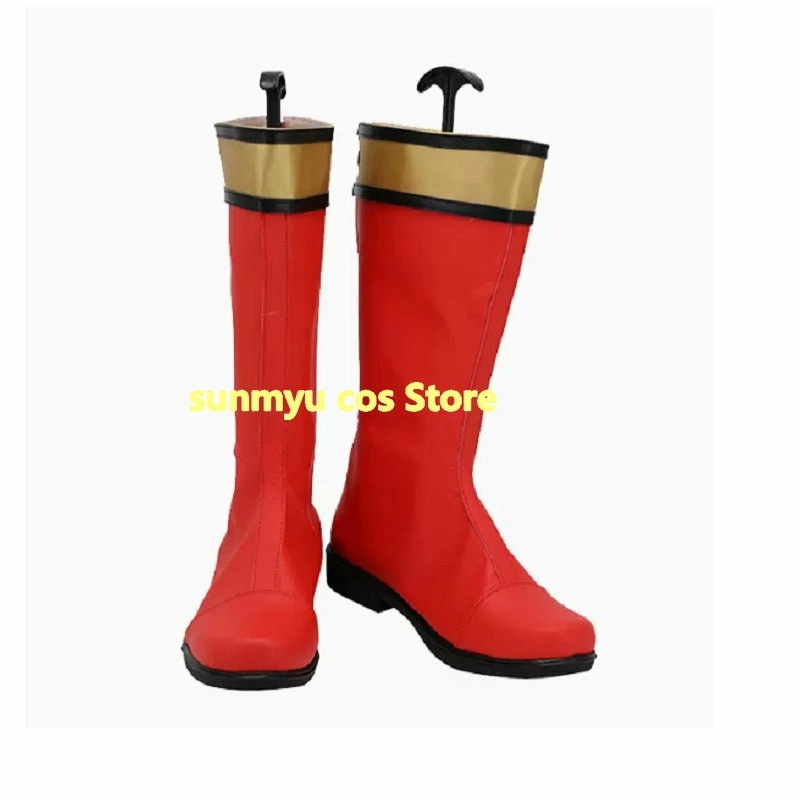 ガオレッド　赤い靴 コスプレ道具　ブーツ