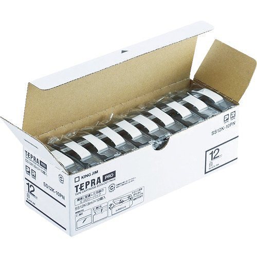 テプラPRO テープカートリッジ エコパック10個入 12mm 白 SS12K-10PN