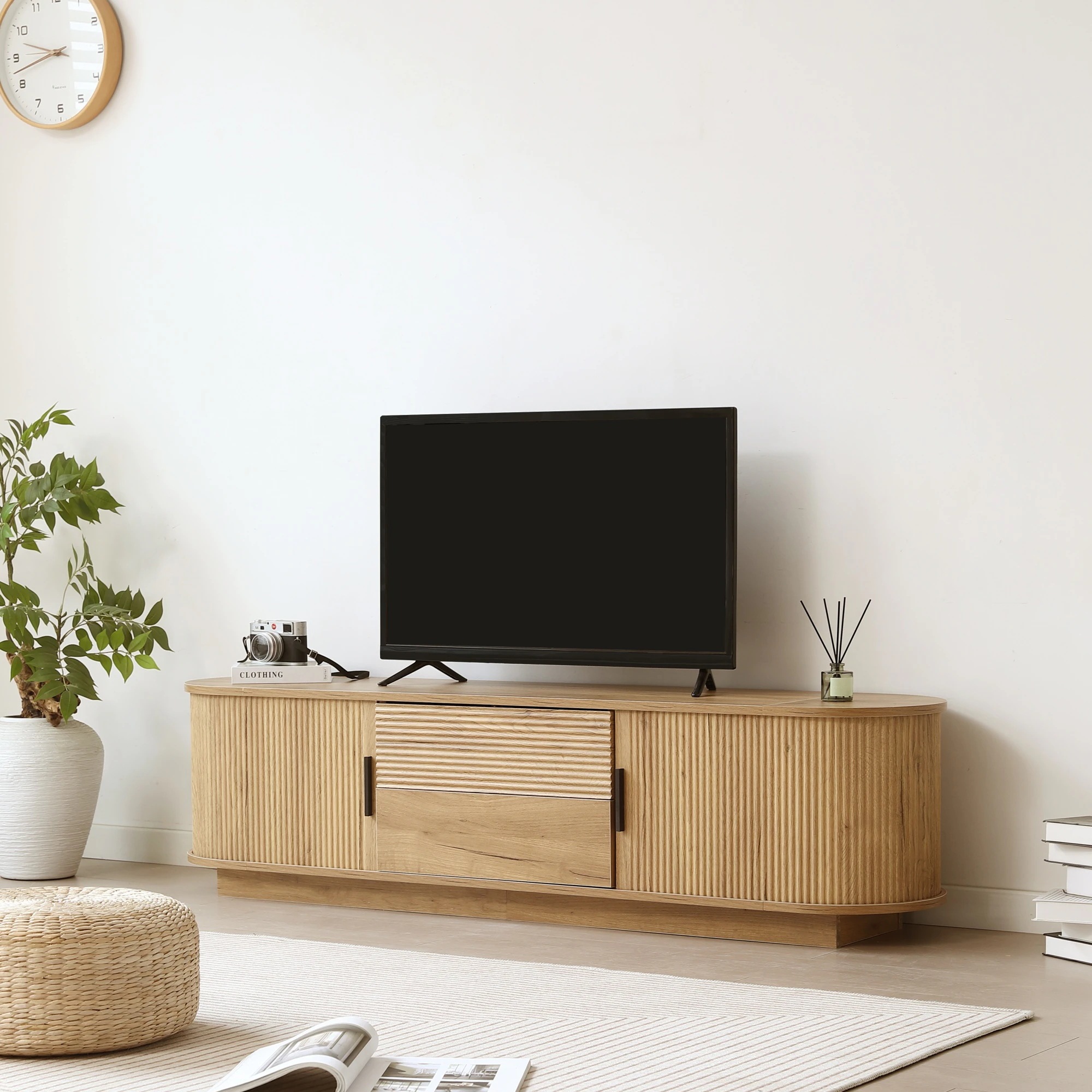 【国内発送】A 447【幅150cm/ナチュラル】テレビ台 ローボード 収納 木製 テレビボード テレビラック リビングボード おしゃれ 北欧 引出し収納 TV台 TVボード ロータイプ 棚 シンプル