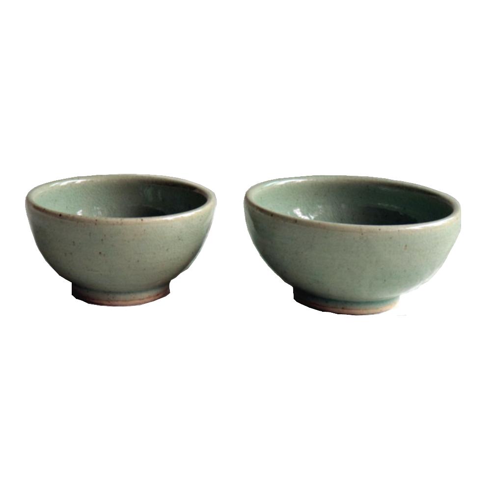 韓国伝統青磁牡ダイエット 茶碗 汁椀 セット 淡い青色 SMT 0043