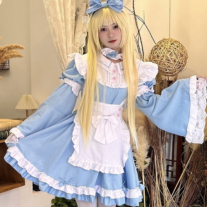 アリス仙国lolitaコスプレロリソフト妹コスプレ衣装メイド服ワンピース