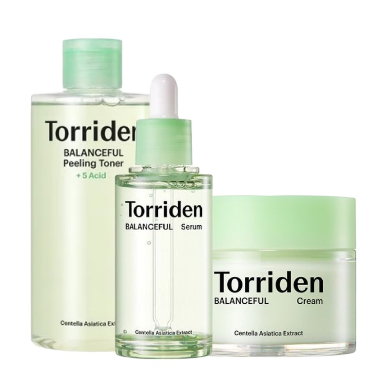 バランスフルシカ3点セット (角質トナー250ml+鎮静セラム50ml+保湿クリーム 80ml) / 韓国人気 ニキビケア 赤み 鎮静 スキンケアセット