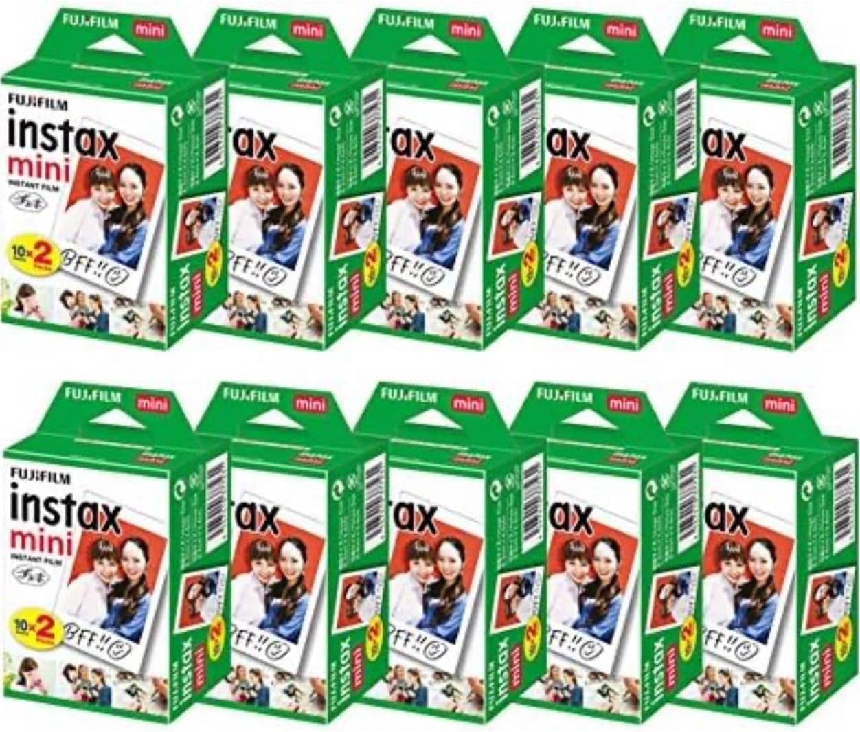 富士フイルム(FUJIFILM) チェキフィルム instax mini 2パック品 JP2(20枚入り)x10個セット 200枚入