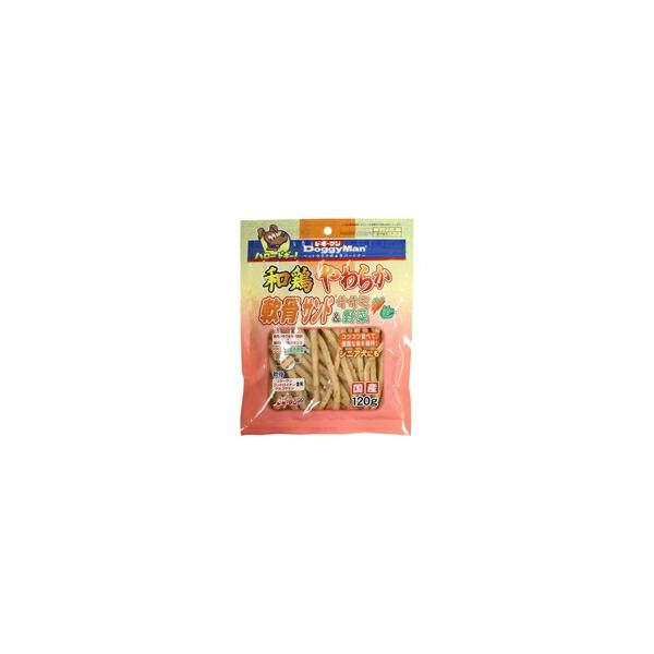 【1ケース】【お取り寄せ対象品】和鶏やわらか軟骨サンド ササミ&野菜 120g[ドギーマンハヤシ] *36個