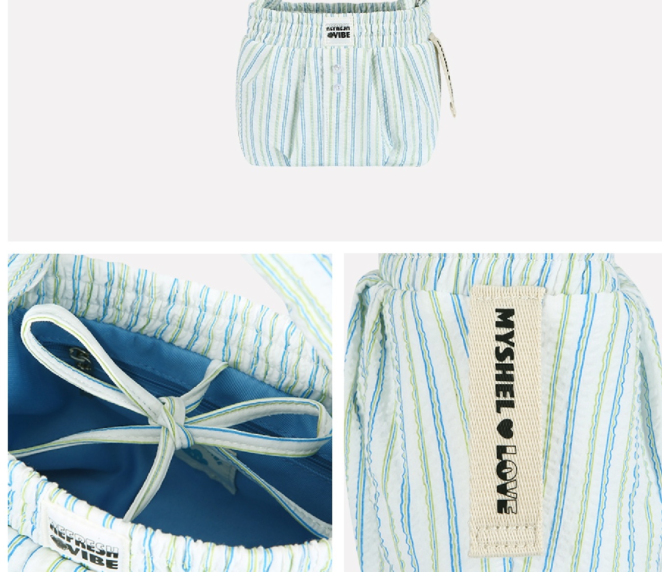 [MYSHELL] トランク トートバッグ BLUE, ORANGE