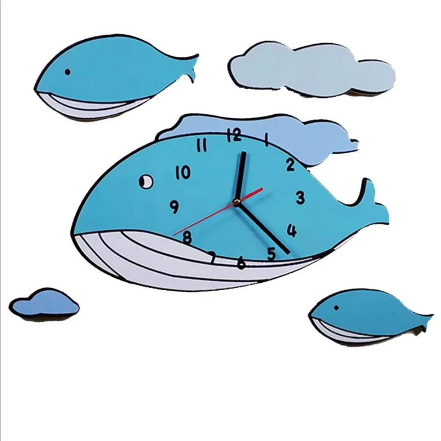 【急速出荷!】クジラの壁掛け 兼用 置き時計シェードクロック ウォールクロック 掛時計 置時計 鯨型 ギフト 新築祝 開店祝 引越し祝 オシャレ キャット ティーズコレクション