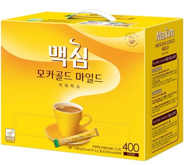 マキシム モカゴールドマイルドコーヒーミックス 12g×400包 大容量 韓国産 人気のマイルドな風味