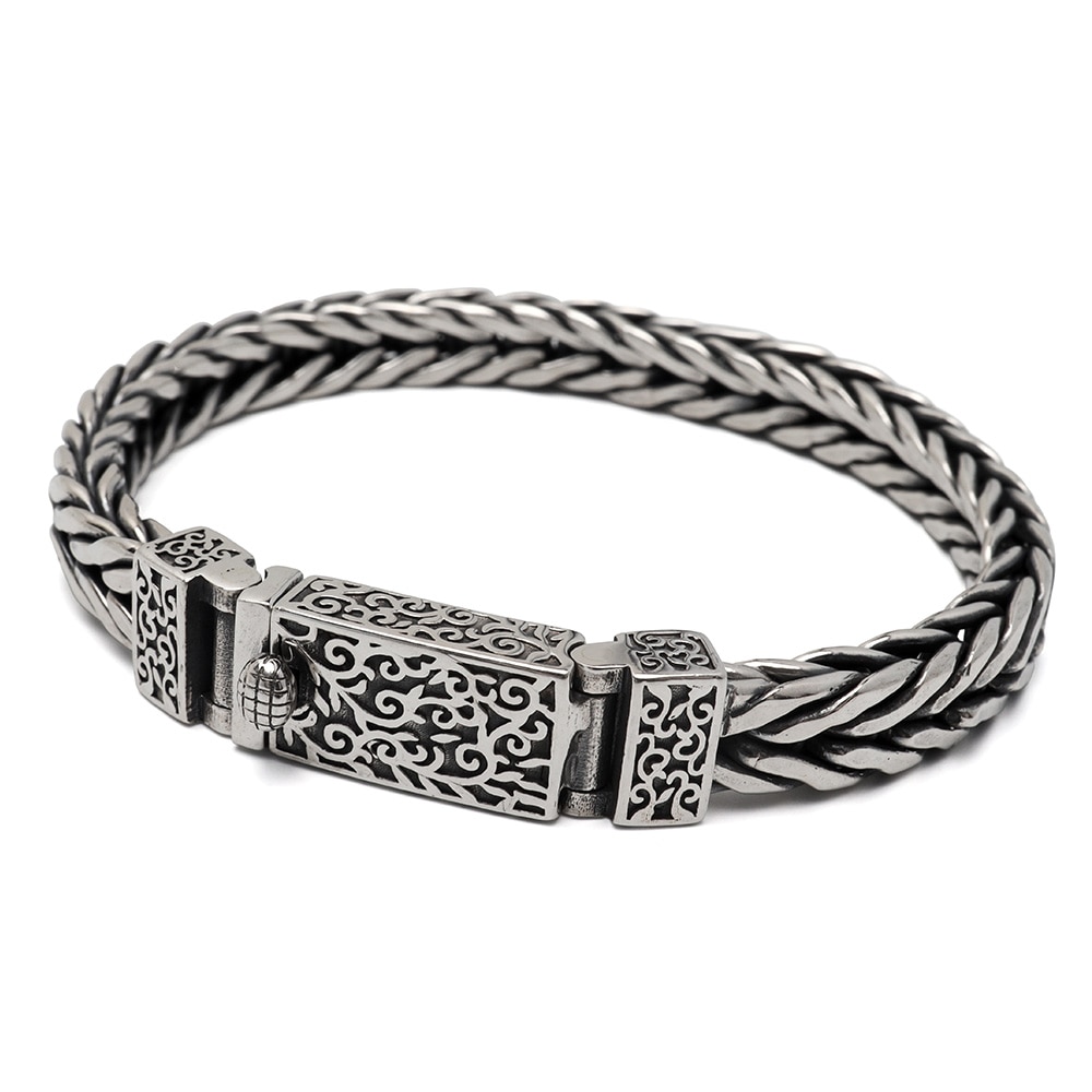 シルバー925 唐草ブレスレット [bs284]