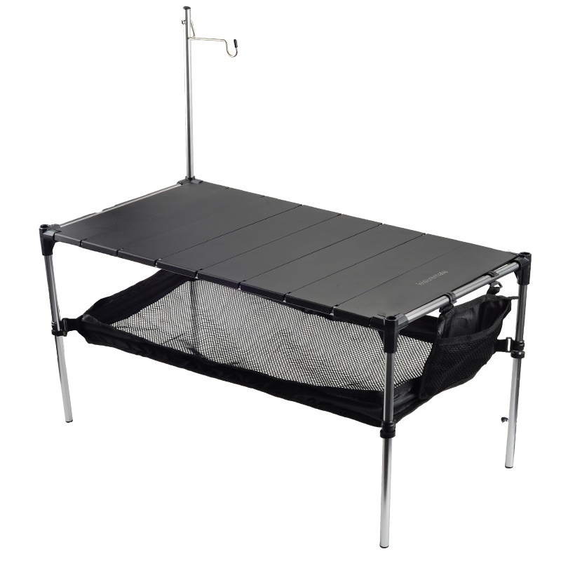 折り畳み式テーブル アルミ製 アウトドア用 キャンプ用 超軽量材質8枚天板セット70X37X35.5CM