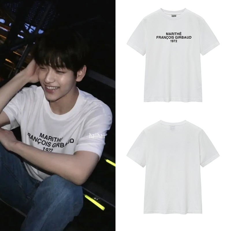 予約[TXT スビン着用］LETTERING LOGO OVERSIZED TEE white