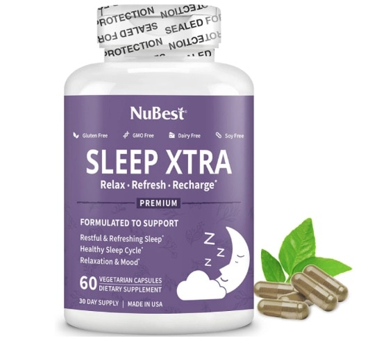 【NuBest　スリープエクストラ - 大人の健康的な睡眠をサポート 】 60錠入　ビタミン B6 アシュワガンダ カモミール バレリアンなど 習慣性なし