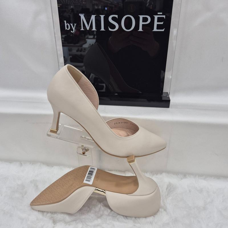 By 女性 サイドオープン パンプス 112HT431SF001 IVORY 4 JJ