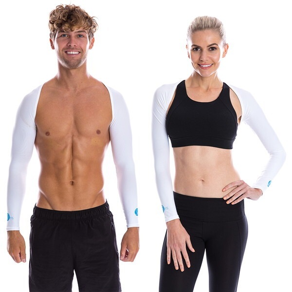 スパームス SParms Shoulder Wrap White XSサイズ アームスリーブ 肩まで ホワイト 冷感 紫外線カット マラソン ピックルボール サイクリング