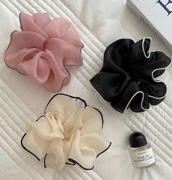 10個セットで割引価格 2点セット ビッグシュシュ 韓国 シースルー 新作513 kanxia2418043