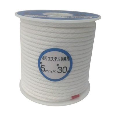 他サイト： ユタカメイク ［RS3］ ロープ　ポリエステルロープボビン巻　５ｍｍ×３０ｍ 367-6731の商品画像