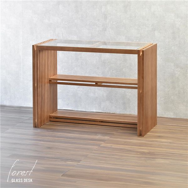 デスク[ブラウン] 組立品