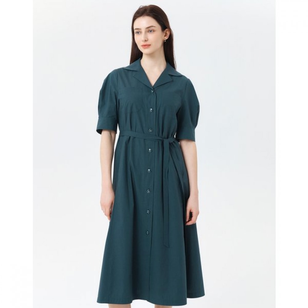 [24SS] ダークグリーンベルト付きニットカラッシャー HSDR4B302E3