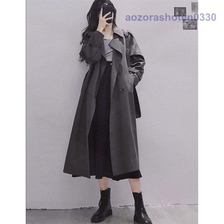 トレンチコート レディース スプリングコート ロング丈 アウター チェスター 秋 春 コート シンプ