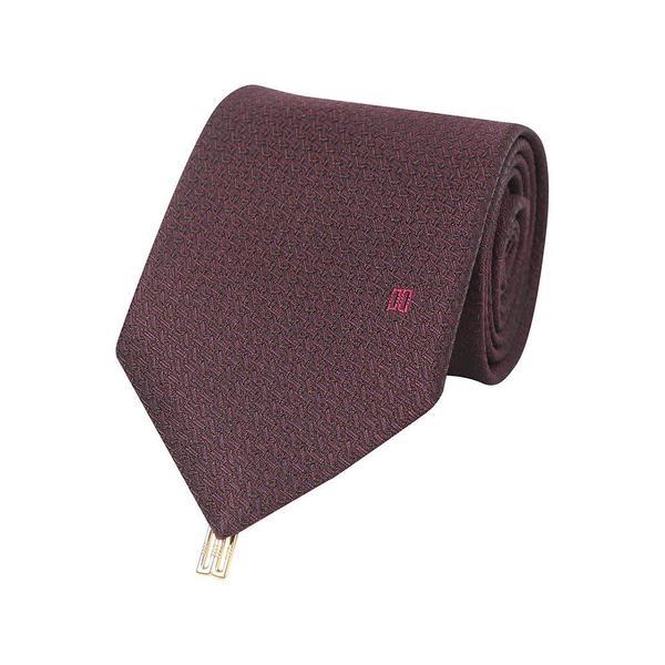 シルク100 ソリッド ジャカード ネクタイ__DLF1ACF1248R2