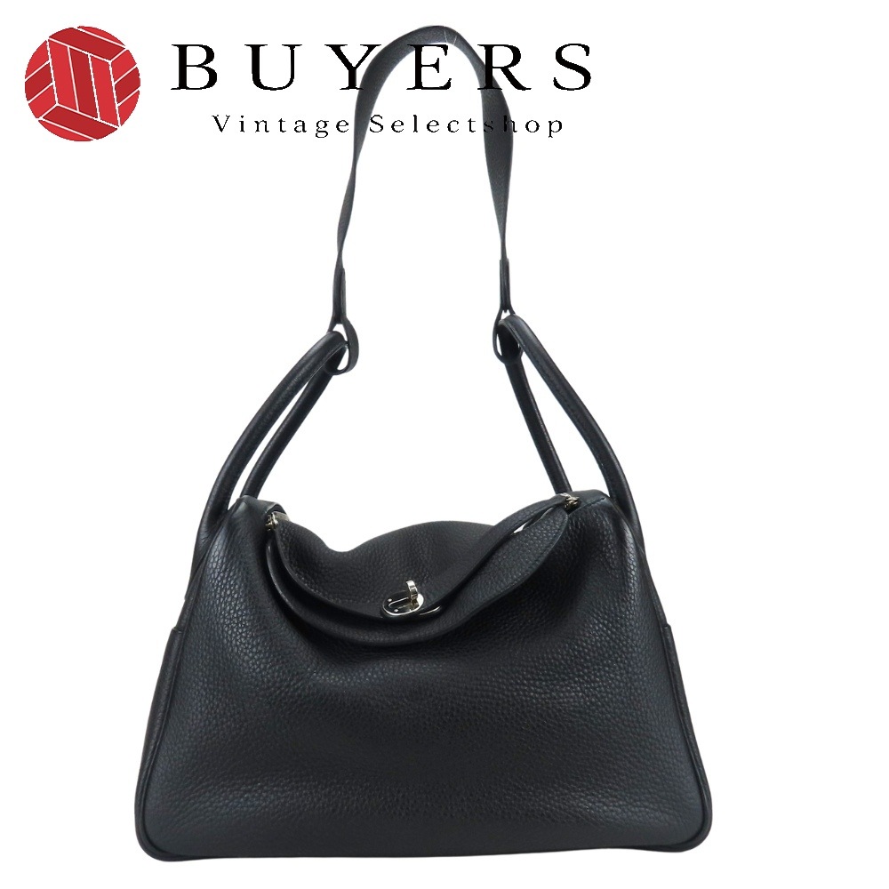 中古 ハンドバッグ リンデイ34 トリヨンクレマンス ブラック 2WAY 肩掛け N刻印 シンプル ショルダー レディース 女性