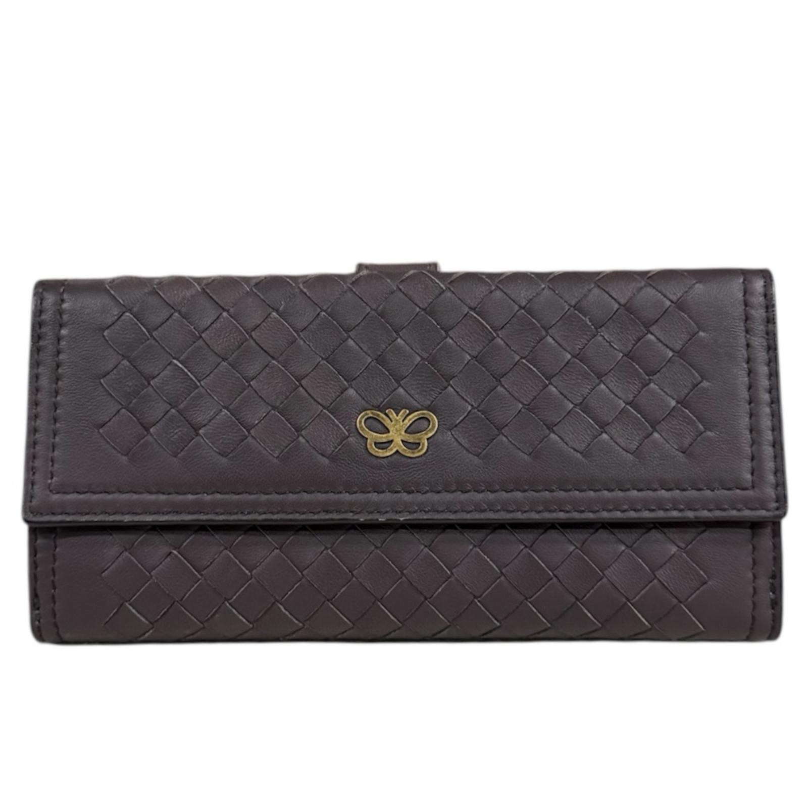 ボッテガヴェネタ イントレチャート 長財布 レザー BOTTEGAVENETA 中古 美品