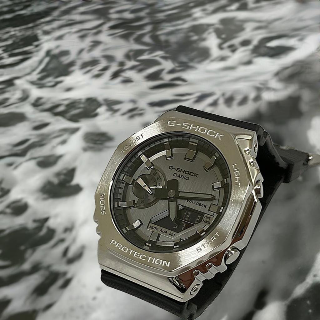 G-SHOCK ジーショックカシオ 腕時計 国内正規品　メタルカバード GM-2100-1AJF メンズ ブラック 文字盤メンズ腕時計 永遠の定番 　八角ベゼル　プレゼント　Christmas　　父 20,075円