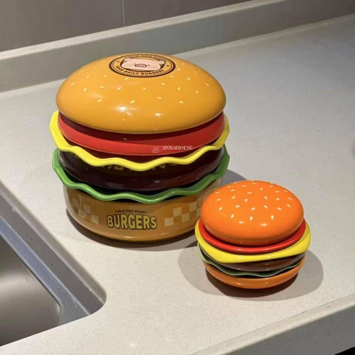 Lulu Pighabburger Ceramic Tableware Bowl And Plate For Home High-balue Instant Noodles Bowl With Lid