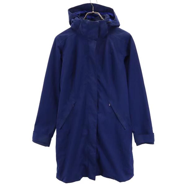 アウトドア FA16 フード付き ロング ジャケット XS 紺 レディース