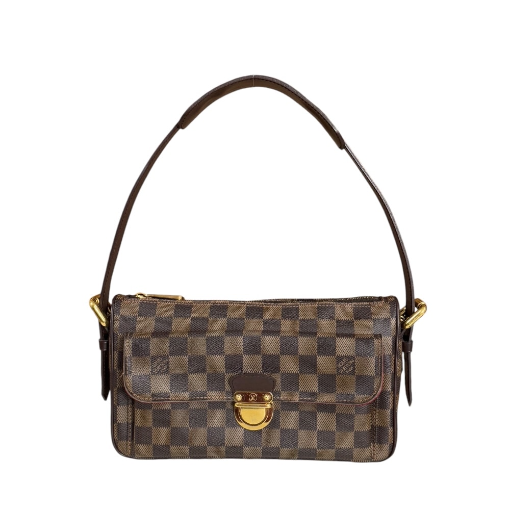ルイヴィトン ラヴェッロGM ダミエ ショルダーバッグ ダミエキャンバス N60006 ブラウン LOUIS VUITTON 中古